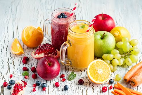 Fruits and juice